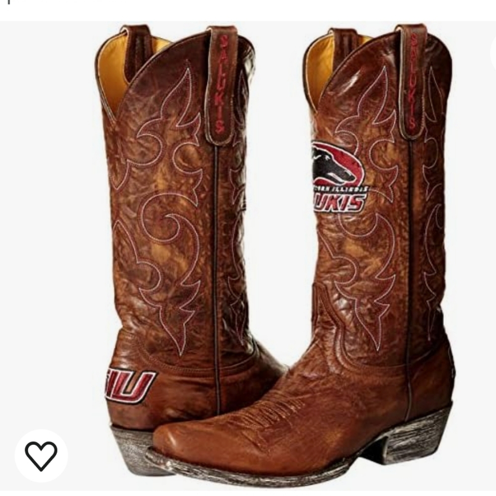 NWT Men's Southern Illinois University Salukis Gameday Cowboy Boots